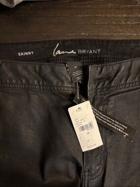 Lane Bryant Black Skinny Coated Jeans